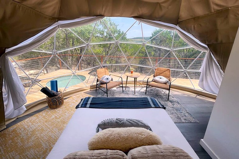 Glamping dome for couples getaways, Texas