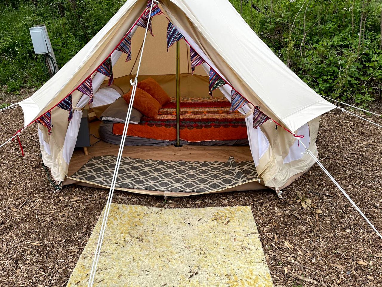 Romantic Boho Bell Tent for a Glamping Getaway in Wisconsin