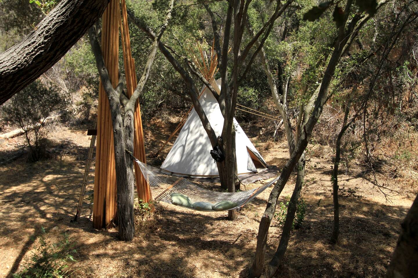 Tranquil Tipi Rental for California Glamping in the Santa Monica Mountains