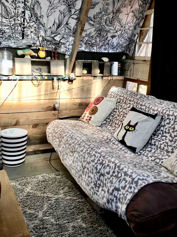 Rustic Upcycled Cabin with a Wood Stove Perfect for Central New York Camping