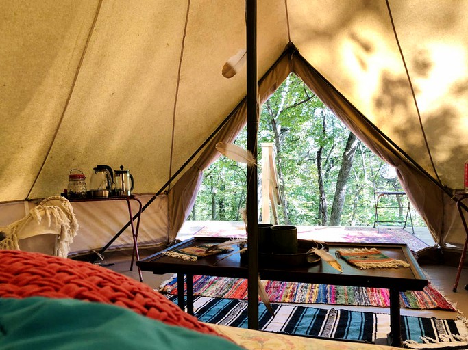 Bell Tent Rental Glamping in Missouri Kansas City Getaways
