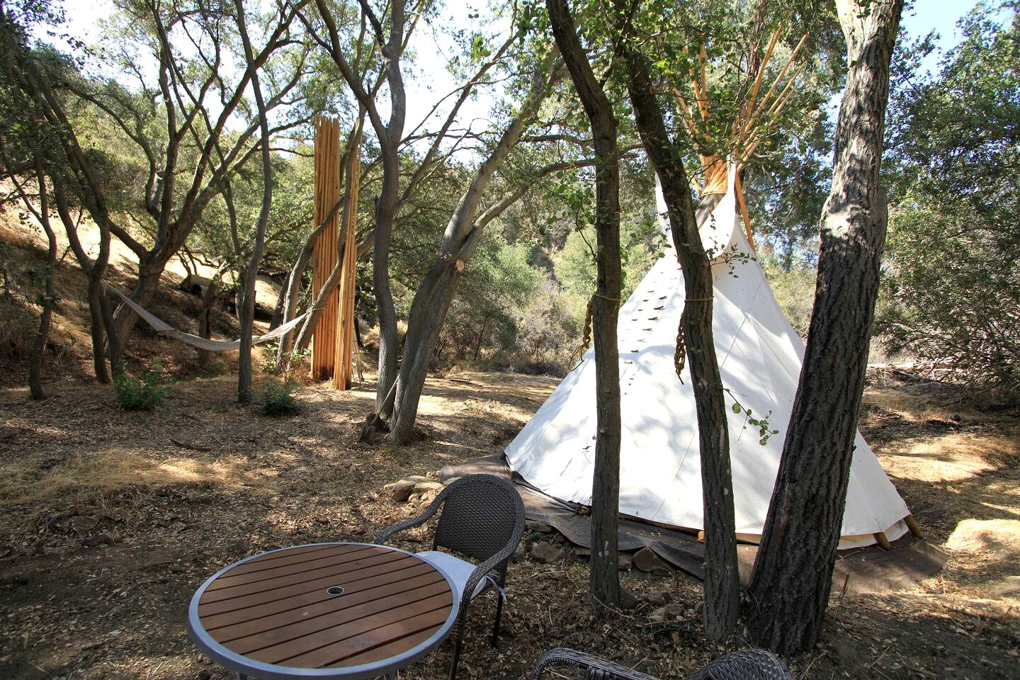 Tranquil Tipi Rental for California Glamping in the Santa Monica Mountains