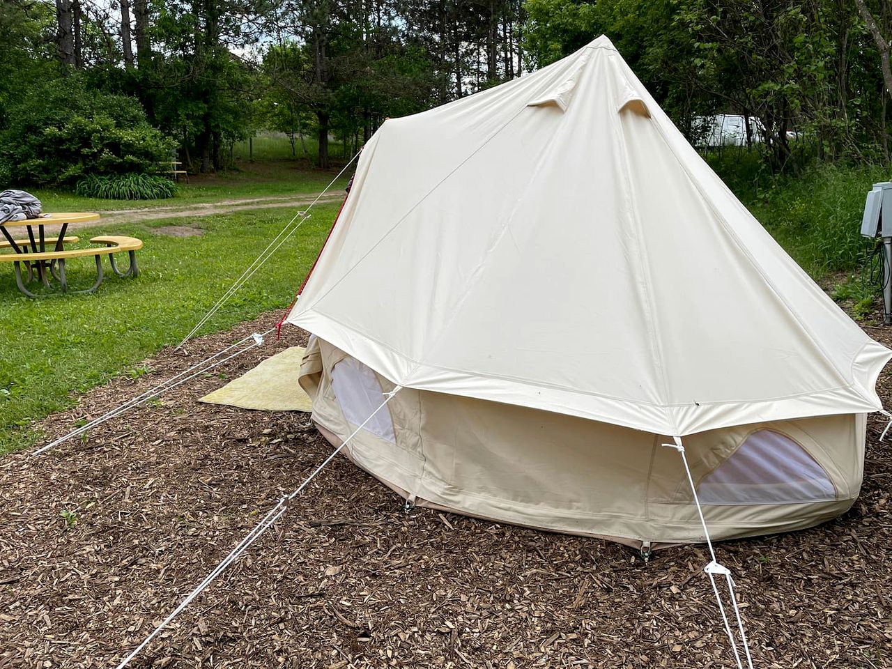 Romantic Boho Bell Tent for a Glamping Getaway in Wisconsin