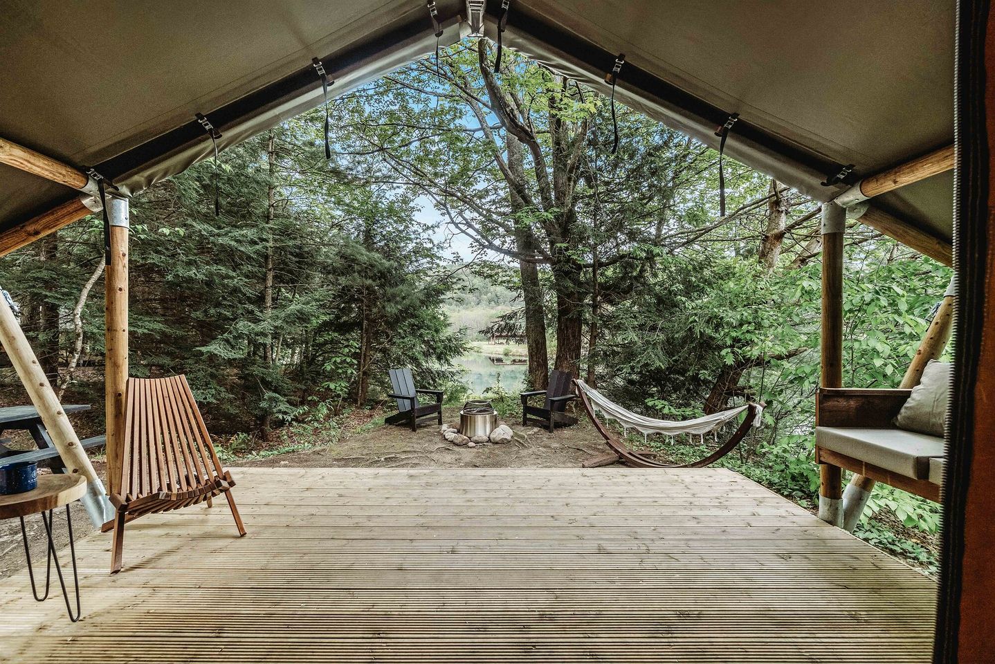 Outstanding Safari Tent with Fire Pit and Nice Sights in North Woodstock, New Hampshire