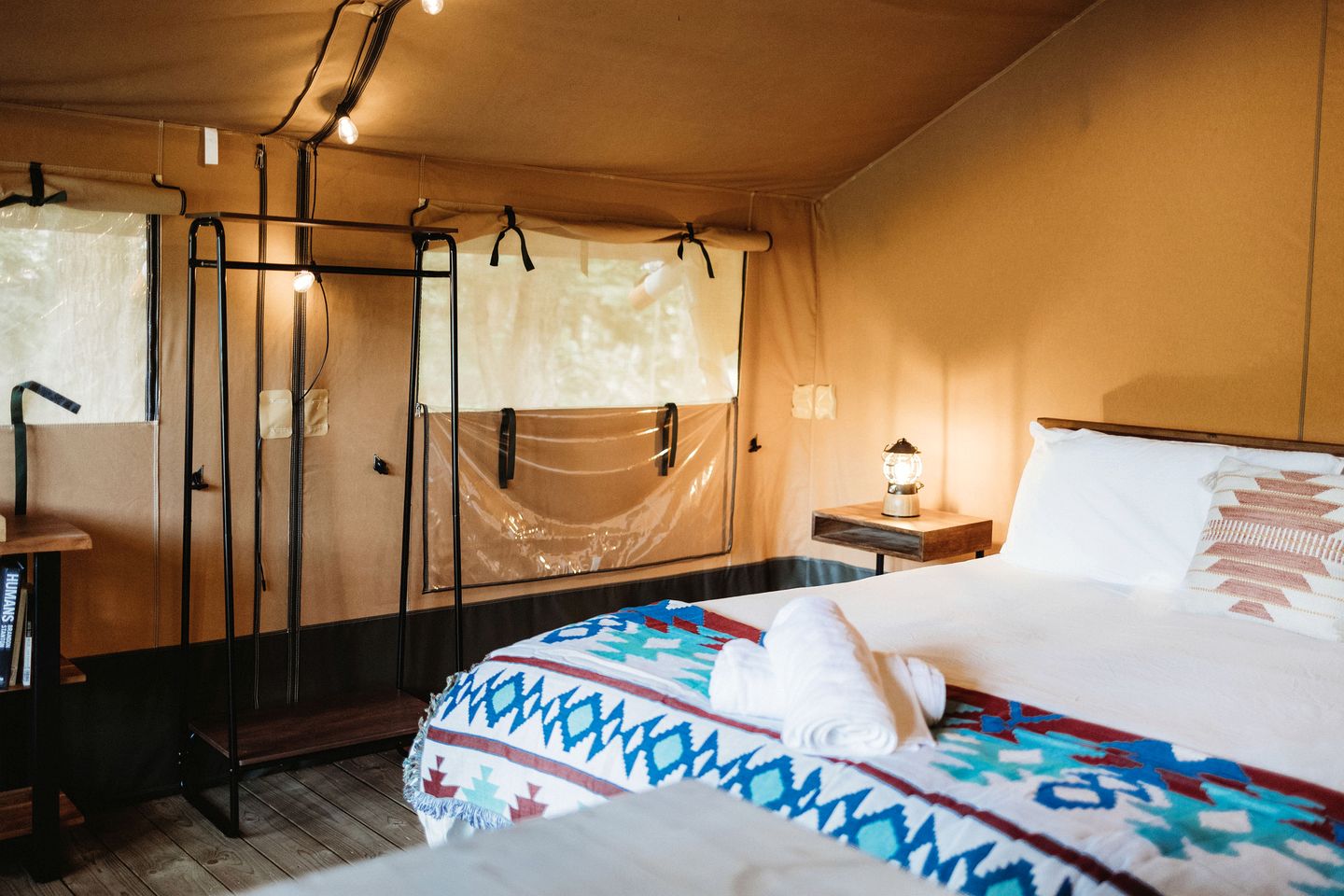 Outstanding Safari Tent with Fire Pit and Nice Sights in North Woodstock, New Hampshire