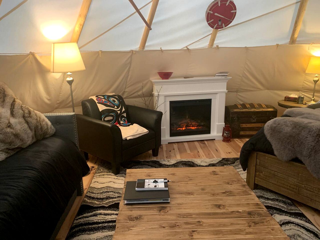 Luxury Tipi Rental in Fraser Canyon for Glamping in BC, Canada