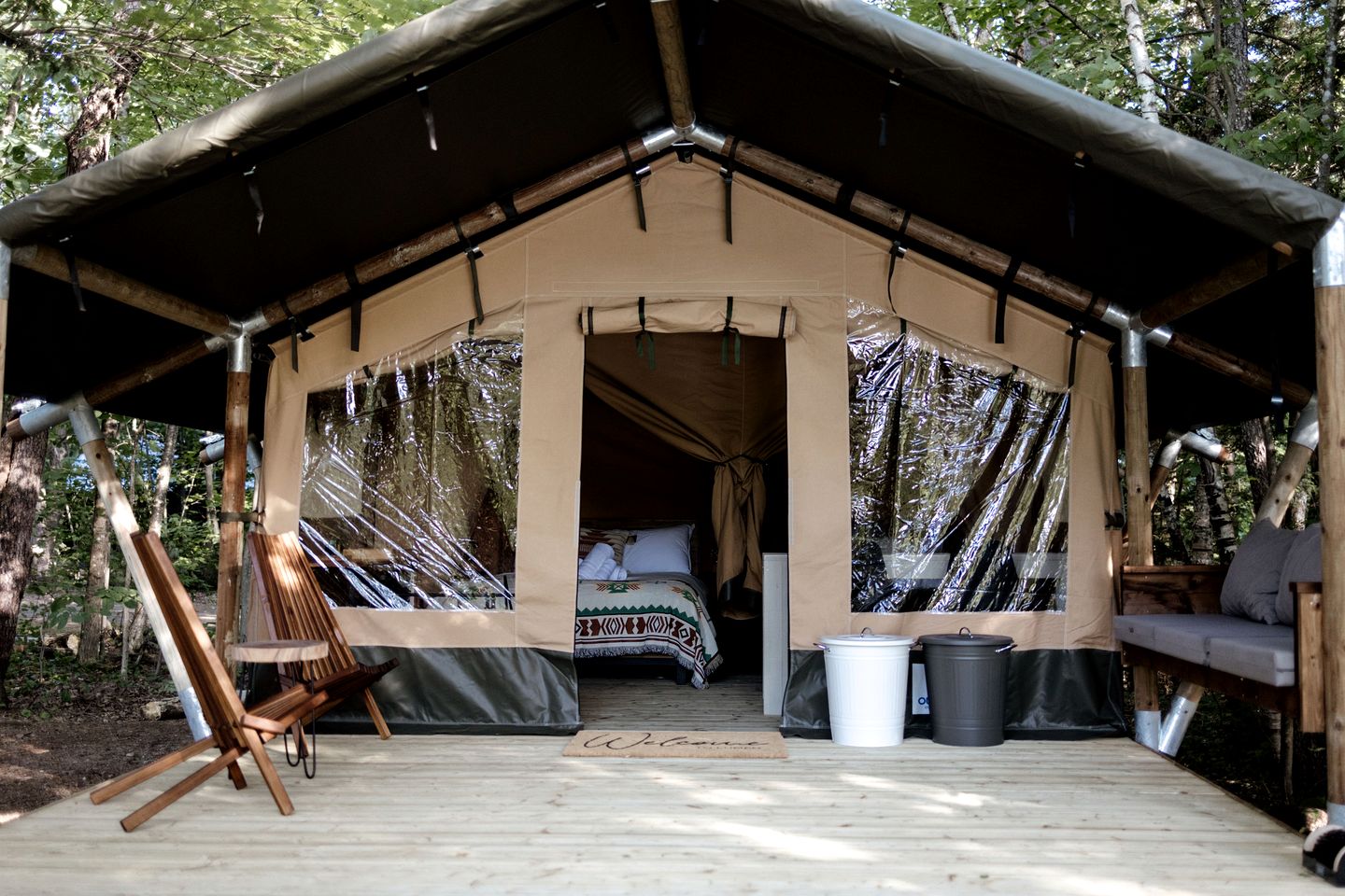 Charming Safari Tent with Sauna and Fire Pit in North Woodstock, New Hampshire