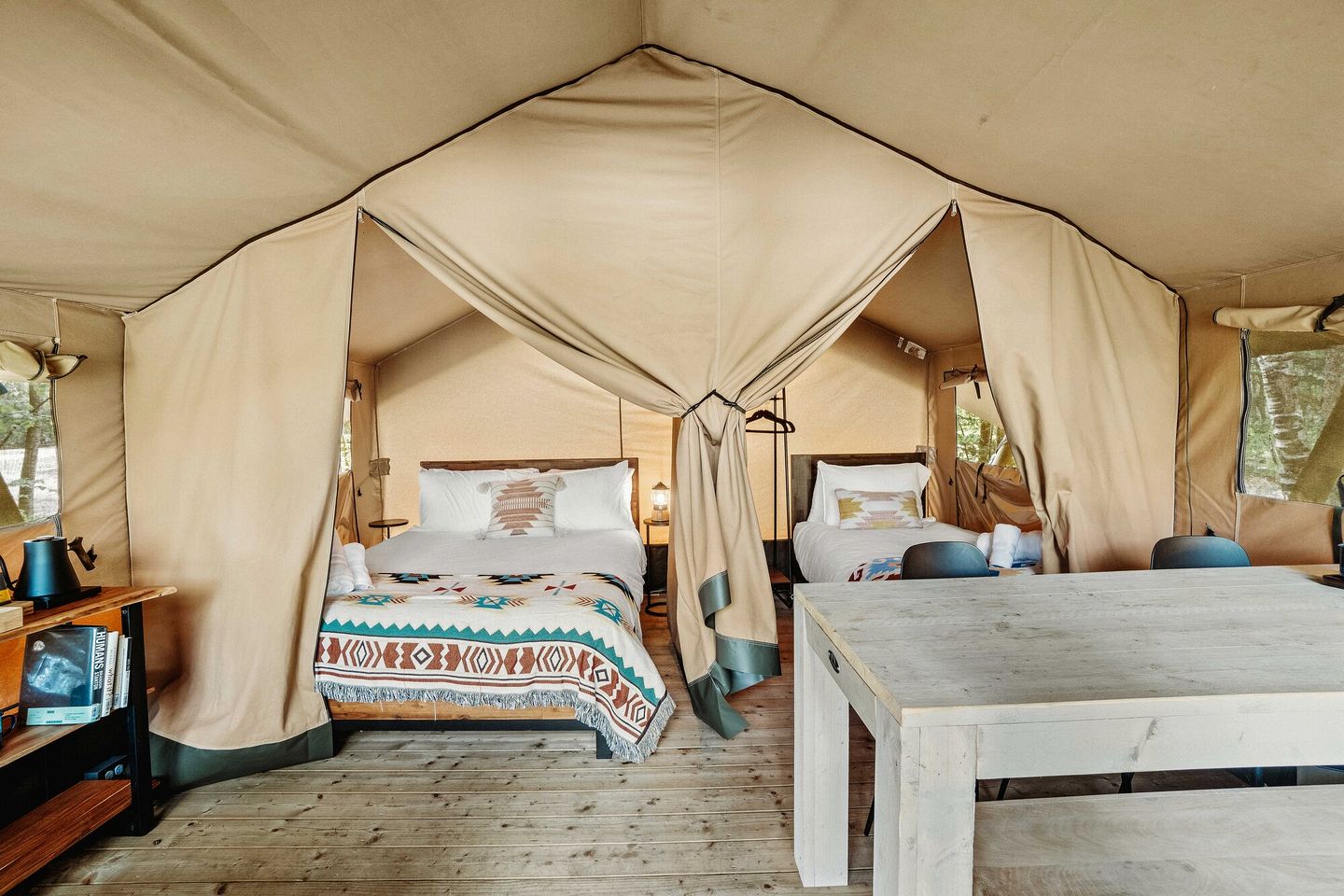 Delightful Safari Tent with Fire Pit and Sauna in North Woodstock, New Hampshire