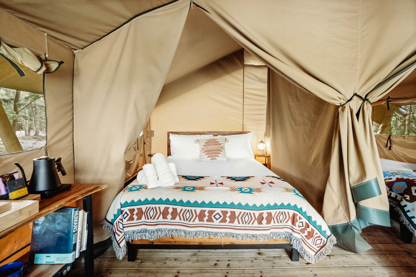 Delightful Safari Tent with Fire Pit and Sauna in North Woodstock, New Hampshire