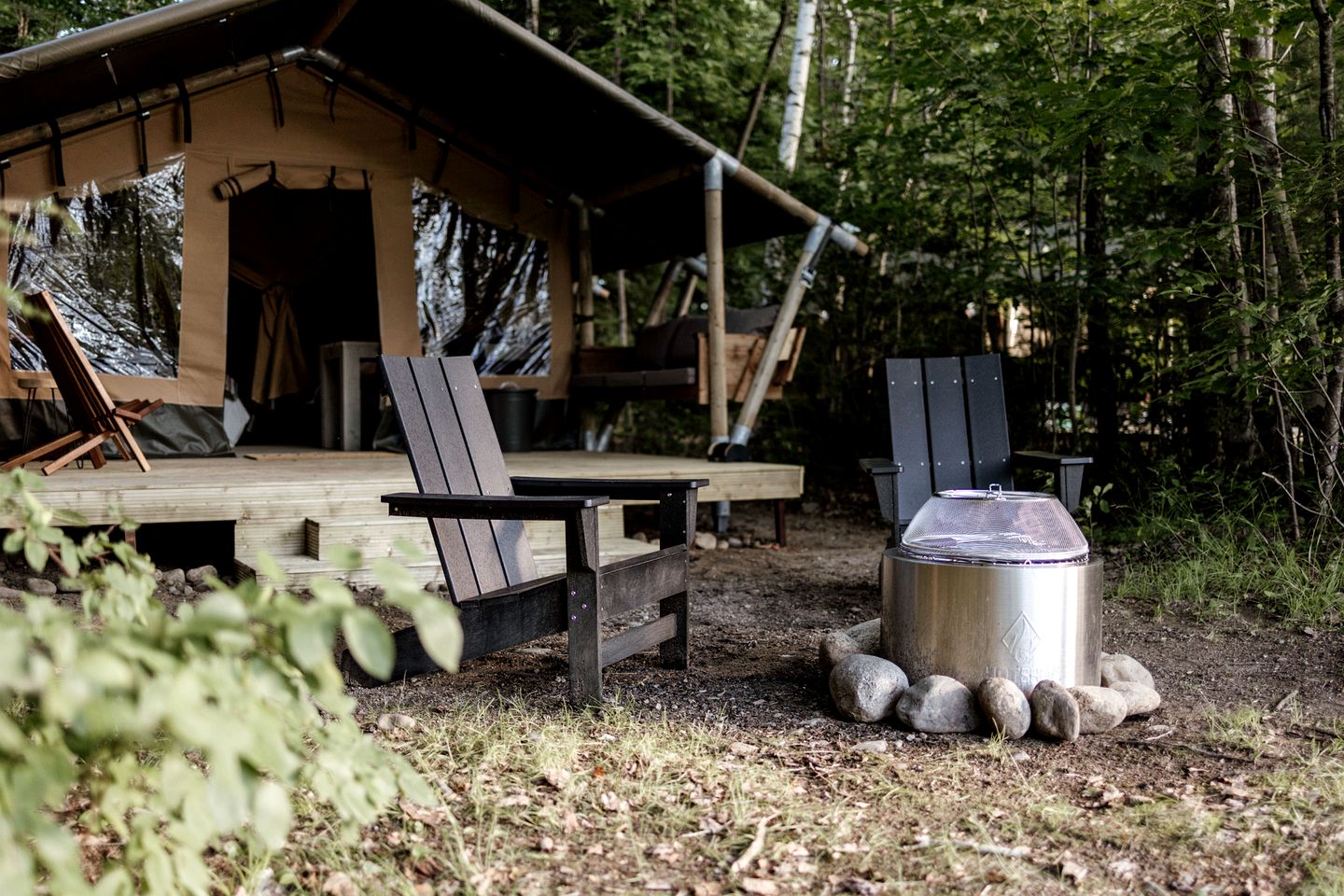 Delightful Safari Tent with Fire Pit and Sauna in North Woodstock, New Hampshire