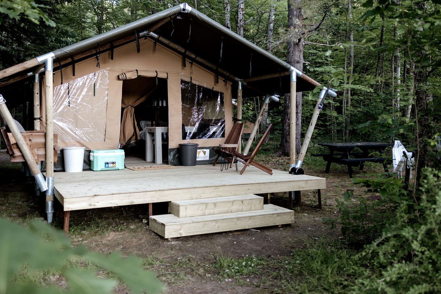 Impressive Safari Tent with Barbecue in North Woodstock, New Hampshire