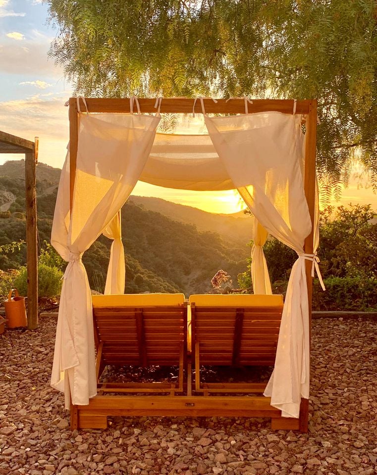 Moroccan Bell Tent for a Yoga Weekend Glamping near Los Angeles