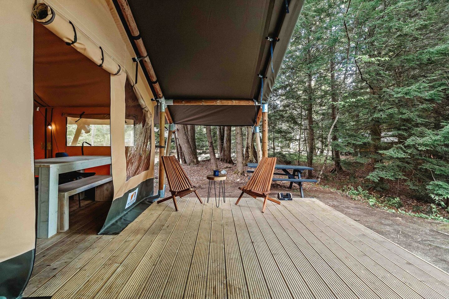 Secluded Safari Tent with Amazing Lakefront Vistas, Sauna and Barbecue in North Woodstock, New Hampshire