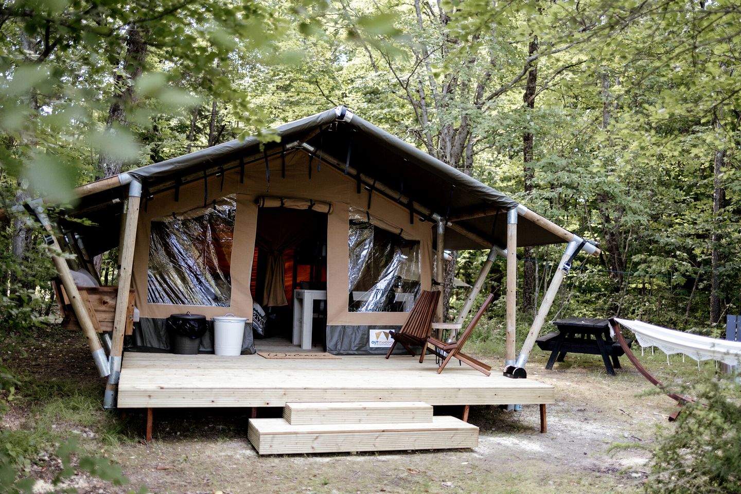 Secluded Safari Tent with Amazing Lakefront Vistas, Sauna and Barbecue in North Woodstock, New Hampshire