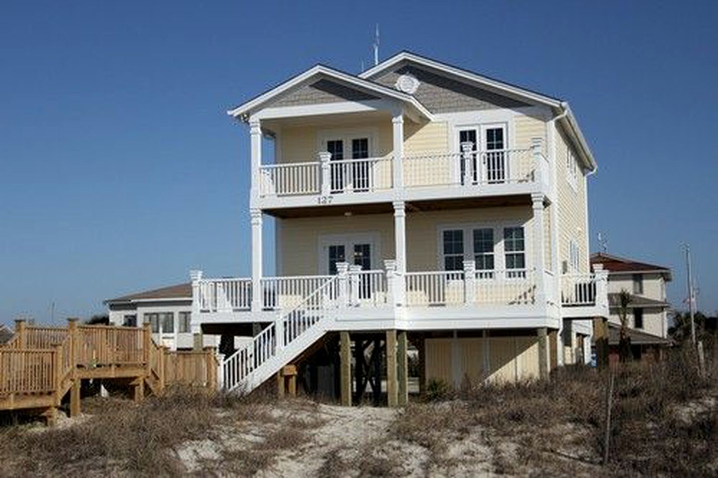 Beachfront Cottage with Pool near Intracoastal Waterway in Holden Beach, North Carolina