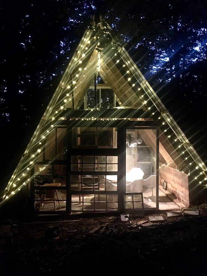 Rustic Upcycled Cabin with a Wood Stove Perfect for Central New York Camping