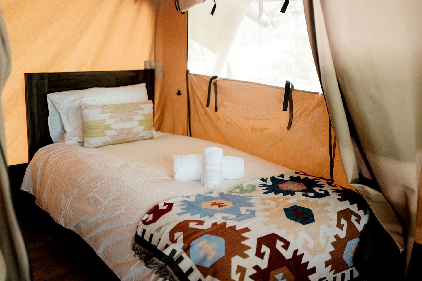 Lakefront Safari Tent with Fire Pit and Sauna in North Woodstock, New Hampshire