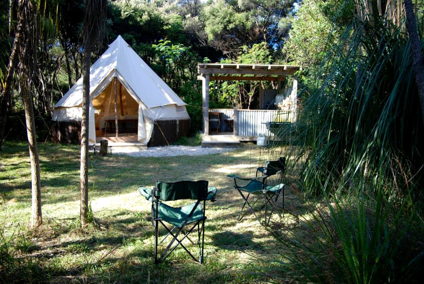 Boutique Beachfront Bell Tent Rental for Romantic New Zealand Holidays in Kaitaia