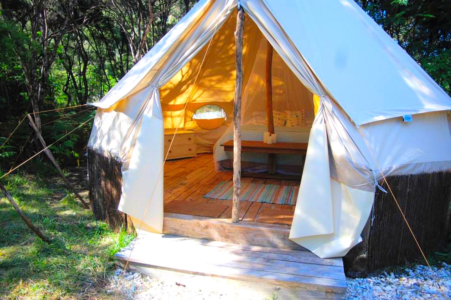 Boutique Beachfront Bell Tent Rental for Romantic New Zealand Holidays in Kaitaia