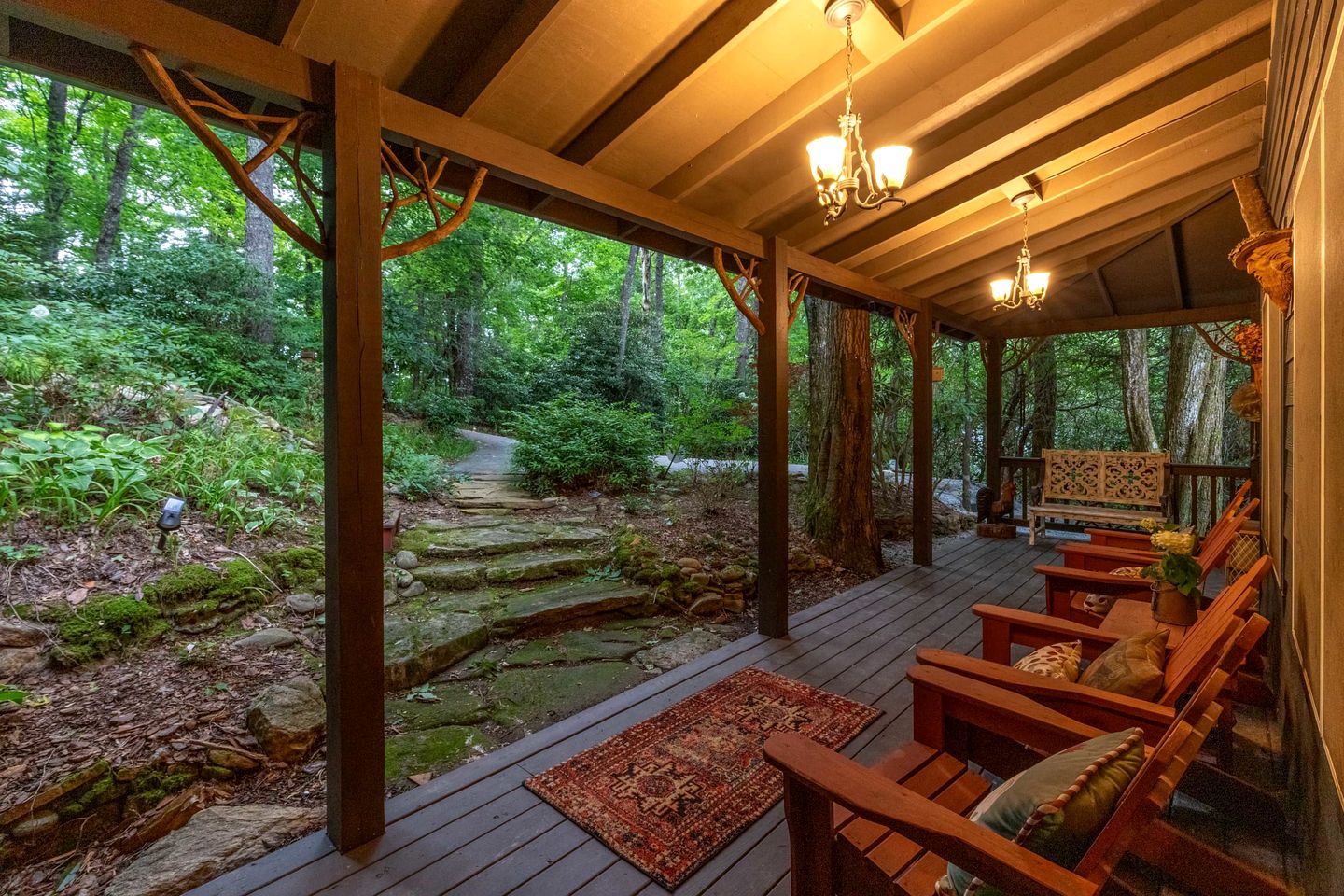 Scenic Mountain Cabin with Hot Tub, Game Room & Firepit near Silver Run Falls – Cashiers, NC
