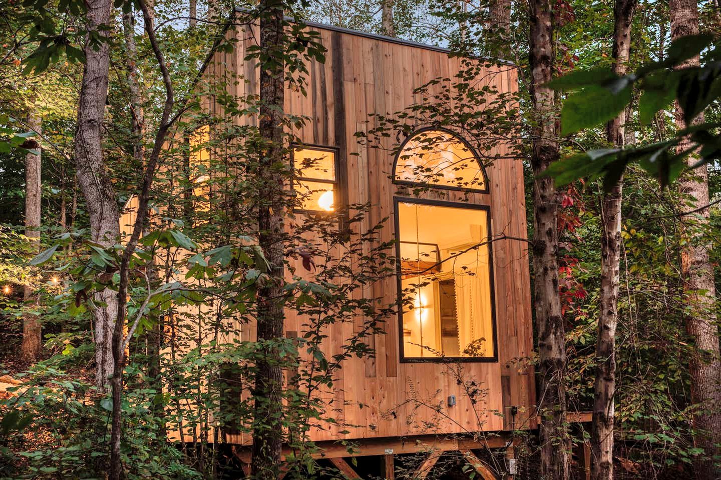 Glamping in North Carolina Tiny House near Asheville