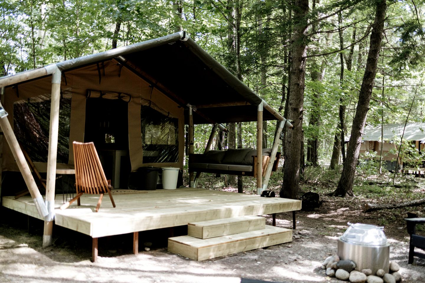 Gorgeous Safari Tent with Fire Pit and Amazing Sights in North Woodstock, New Hampshire
