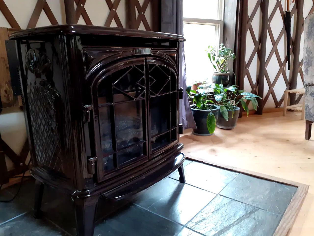 Magical Yurt Accommodation with Indoor Fireplace Ideal for a Vancouver Island Getaway