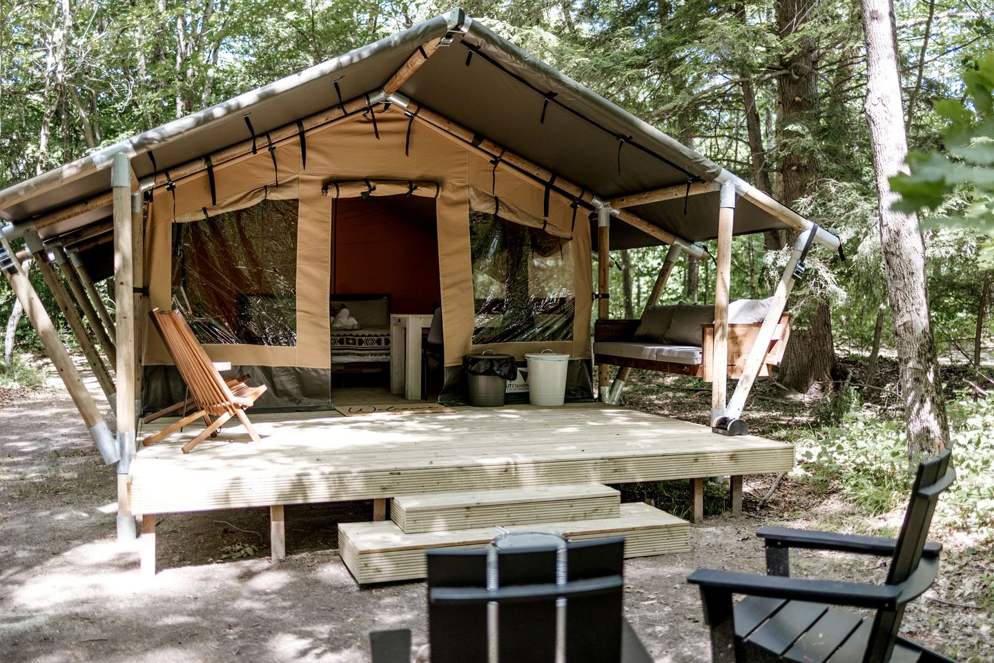 Magnificent Safari Tent with Sauna and Fire Pit in North Woodstock, New Hampshire