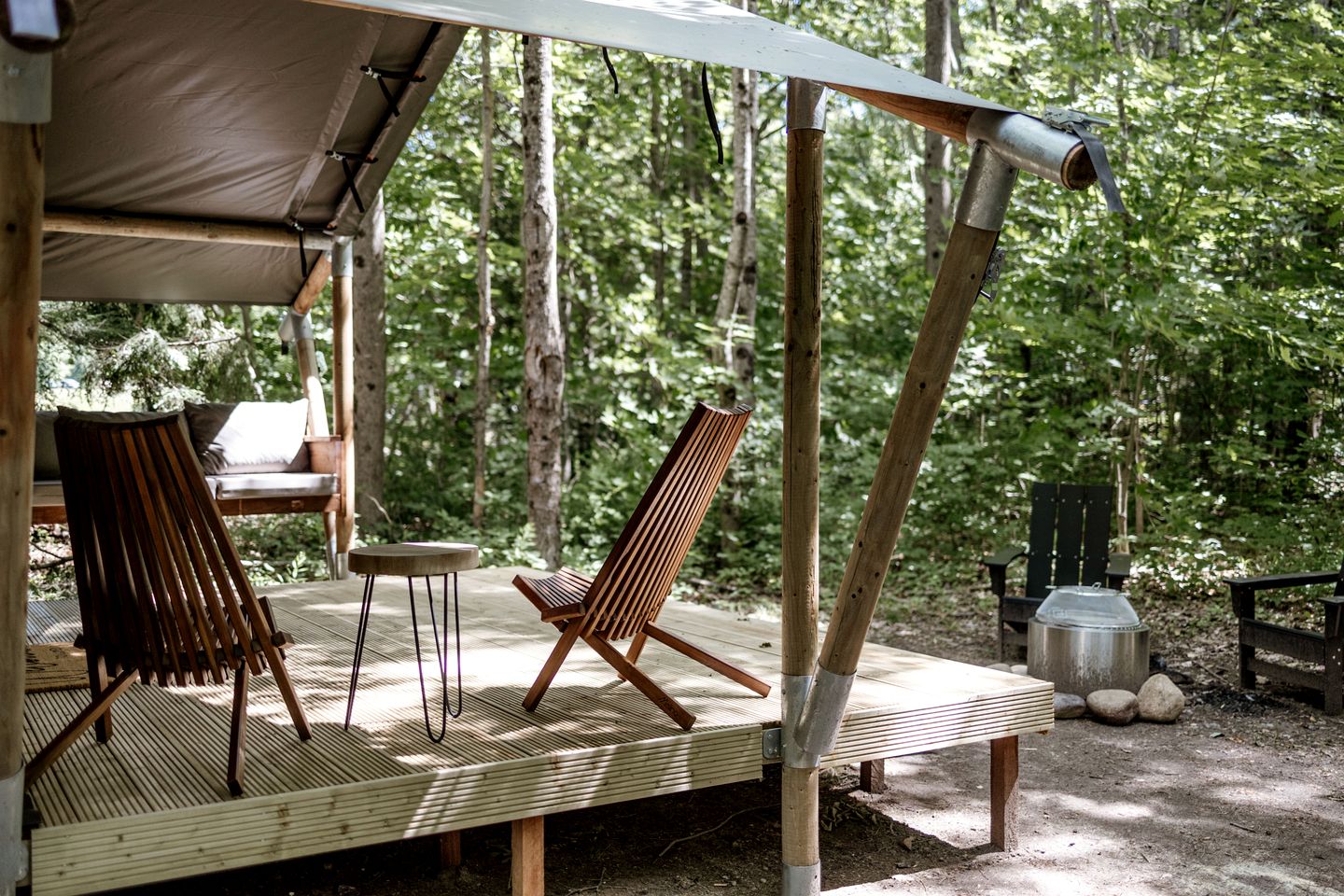 Magnificent Safari Tent with Sauna and Fire Pit in North Woodstock, New Hampshire