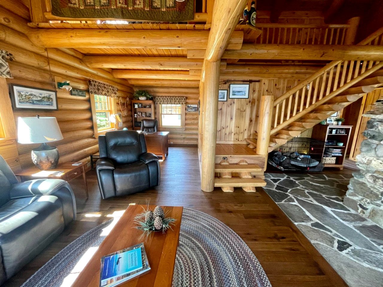 Exquisite Waterfront Log Cabin Haven Near Moosehead Lake, Maine