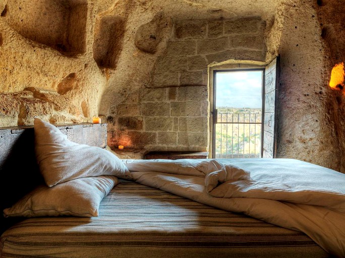 Unique Cave Rental with Deluxe Tub in Medieval Village of Basilicata Region | Caves (Matera, Basilicata, Italy)