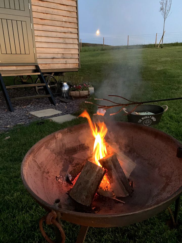 Luxury Shepherd’s Hut with Hot Tub Ideal for Glamping in Carmarthenshire, Wales