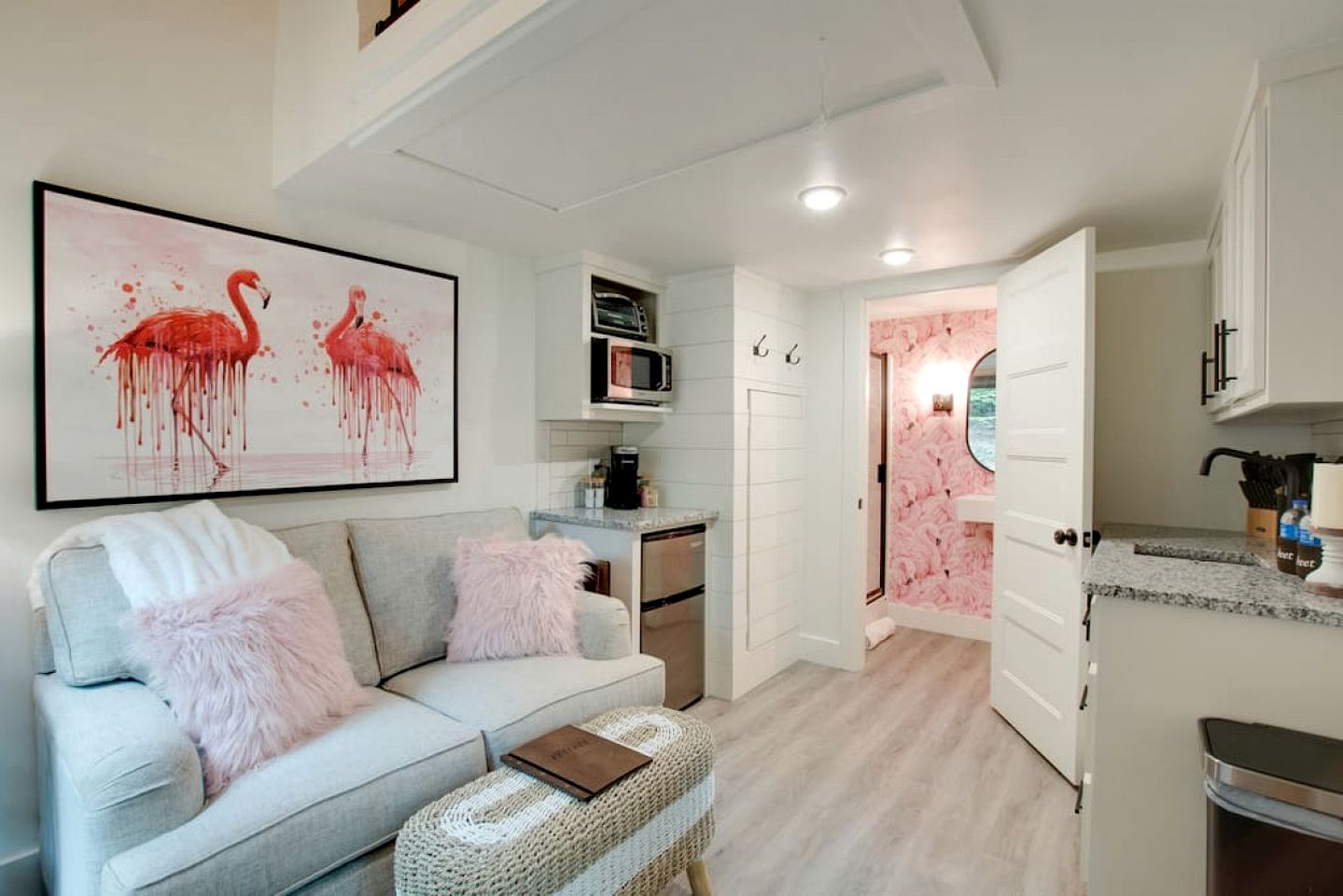 Colorful Tiny House with Outdoor Sauna and Jacuzzi in Alabama