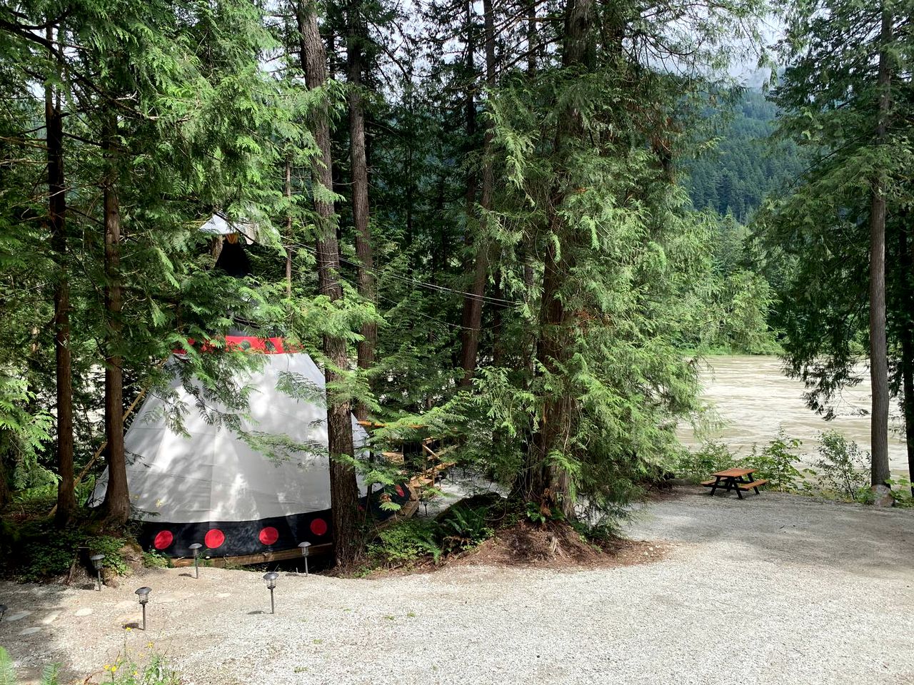 Luxury Tipi Rental in Fraser Canyon for Glamping in BC, Canada