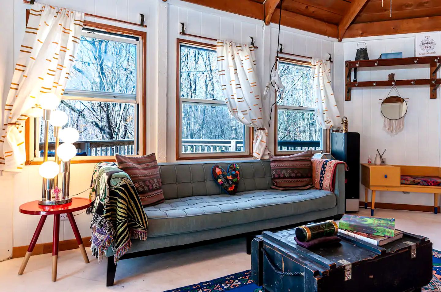 Enchanting Yurt Rental with a Cozy Fireplace for a Catskills Weekend Getaway