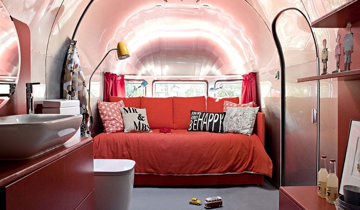 1960s American-Style Caravans on Mediterranean Coast, Italy