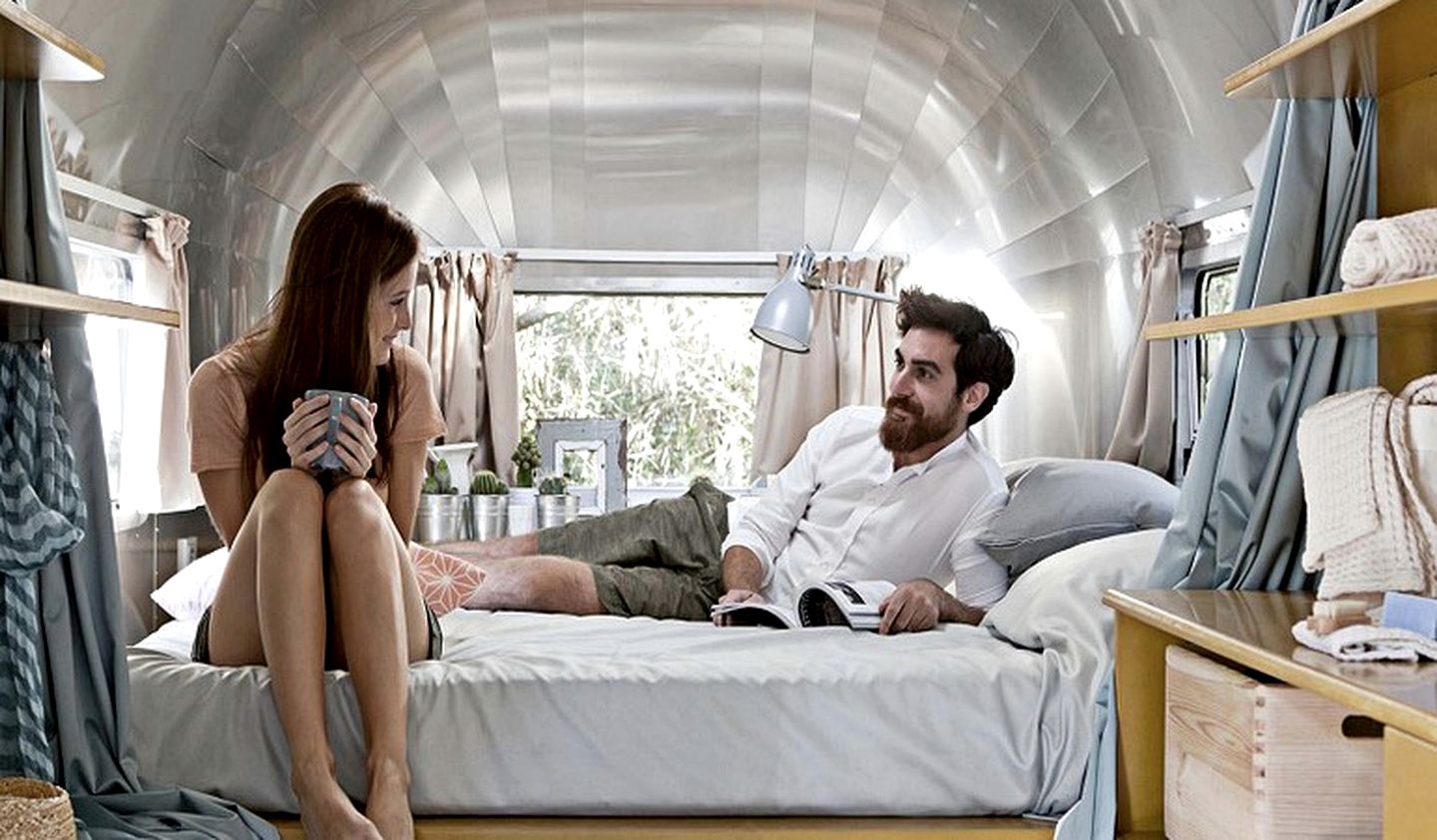 1960s American-Style Caravans on Mediterranean Coast, Italy