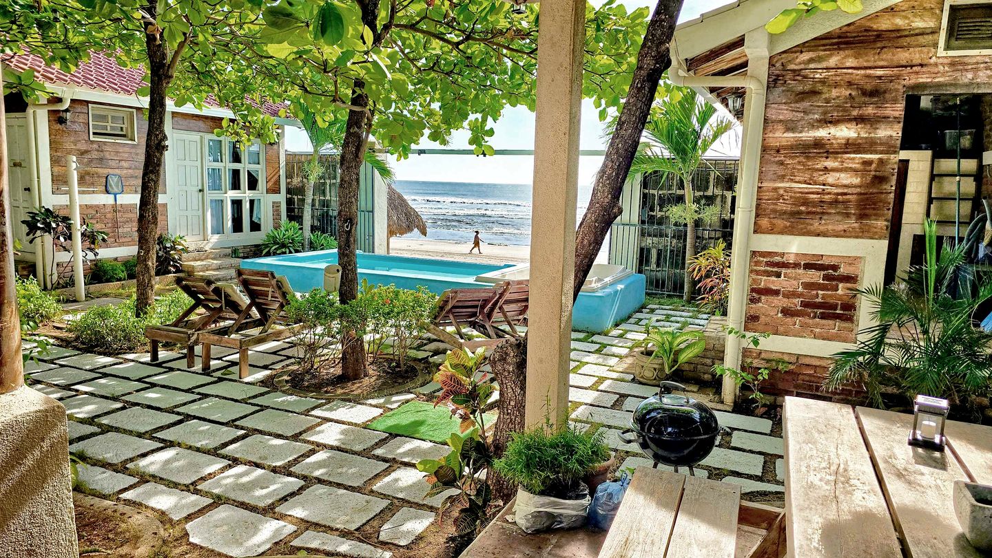 Relaxing Beachfront Casitas with Pool & Surfing Access near Playa Pochomil, Nicaragua