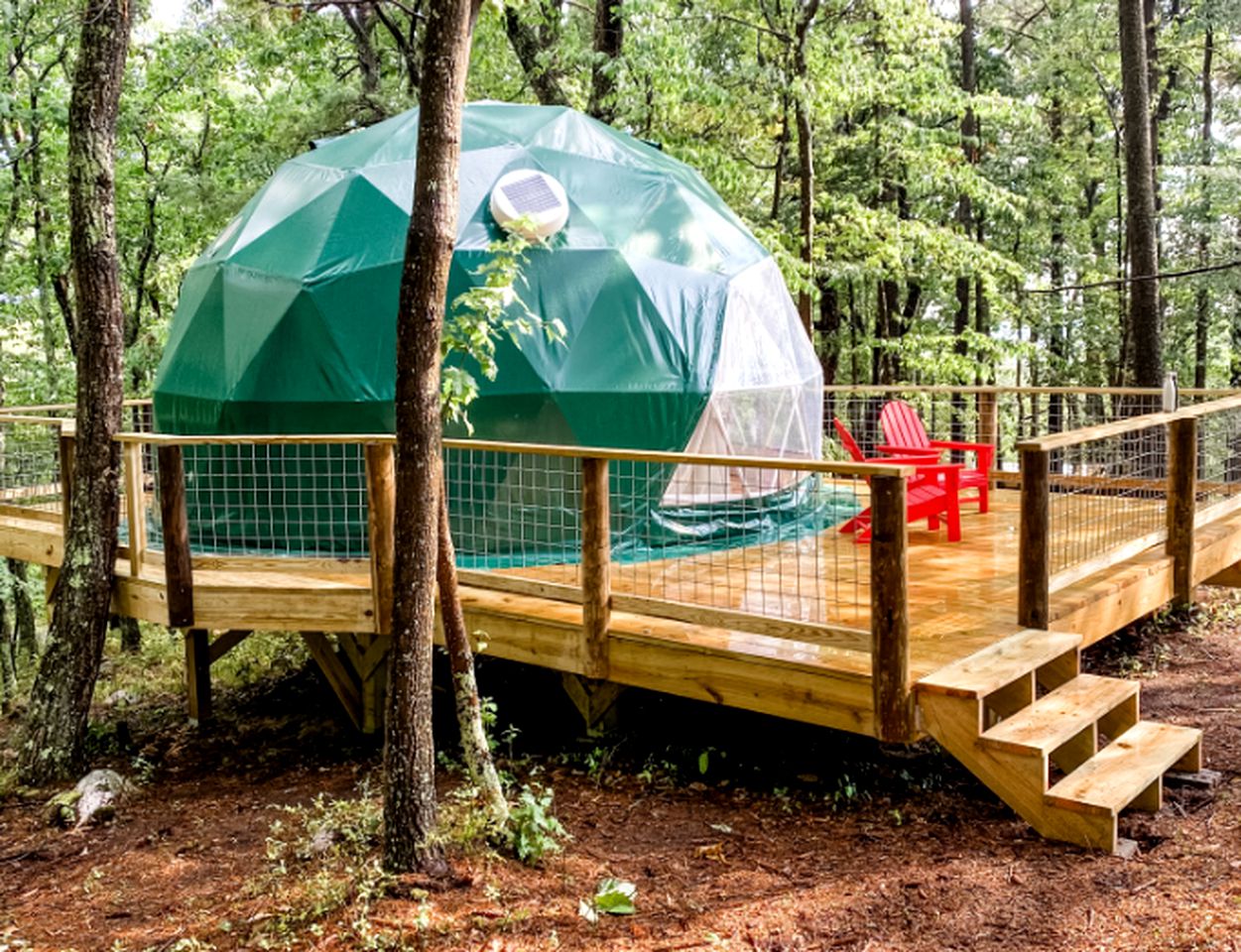 Relaxing Geodesic Dome Tent for Glamping in New York State