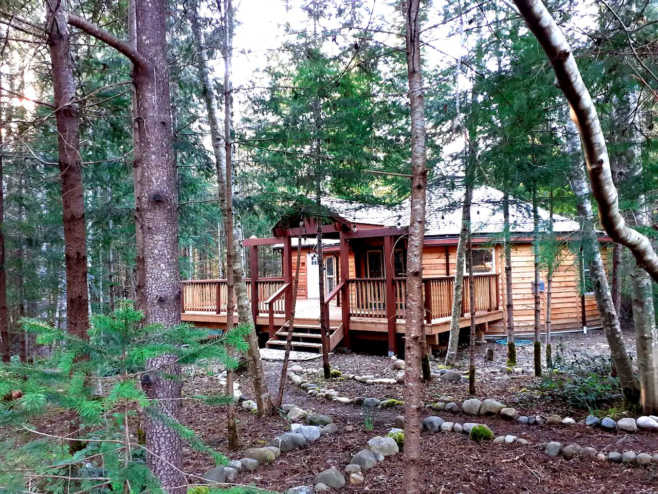 Magical Yurt Accommodation with Indoor Fireplace Ideal for a Vancouver Island Getaway