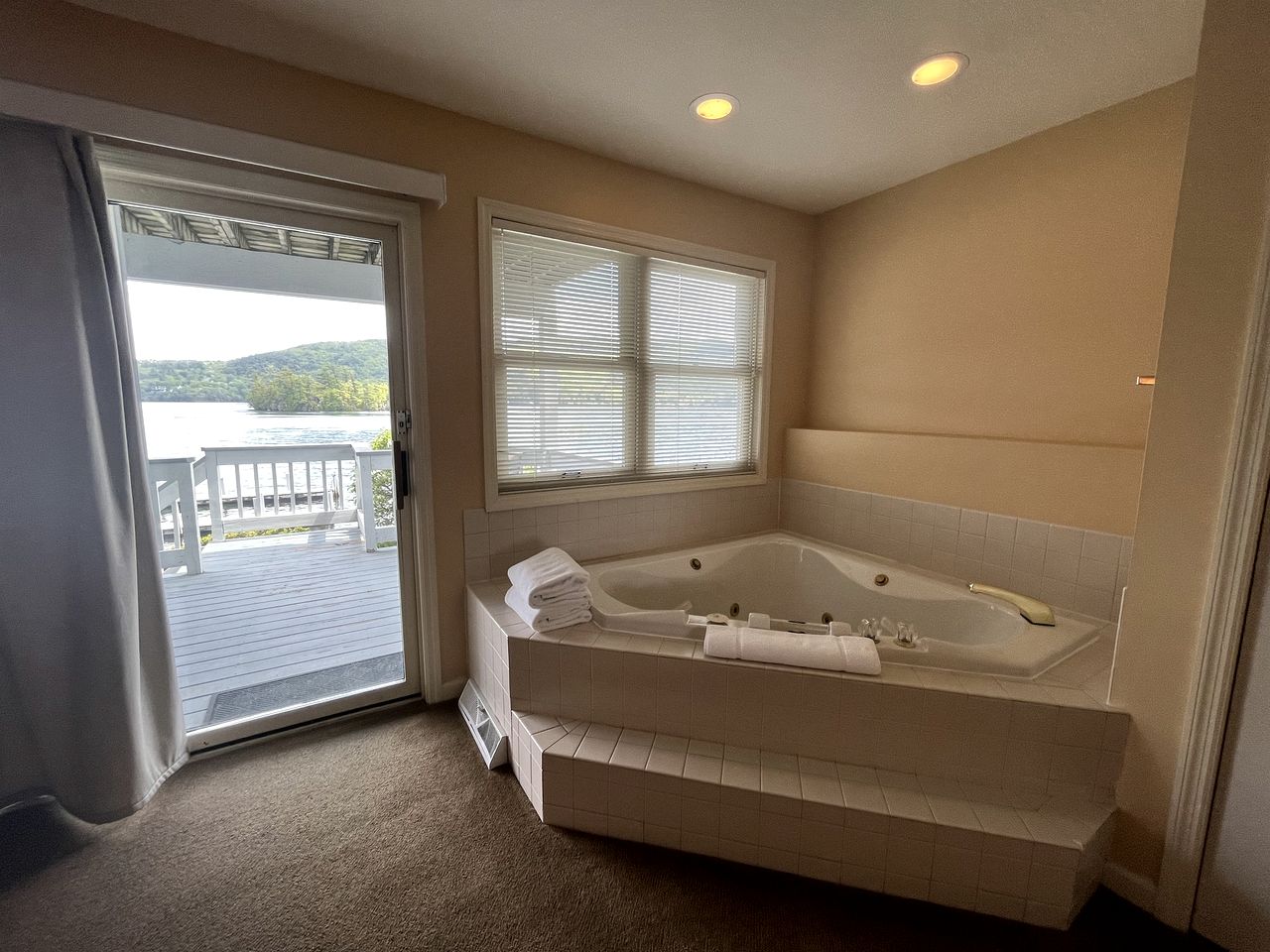 Lake Rental with Interior Jacuzzi and Deck in NY