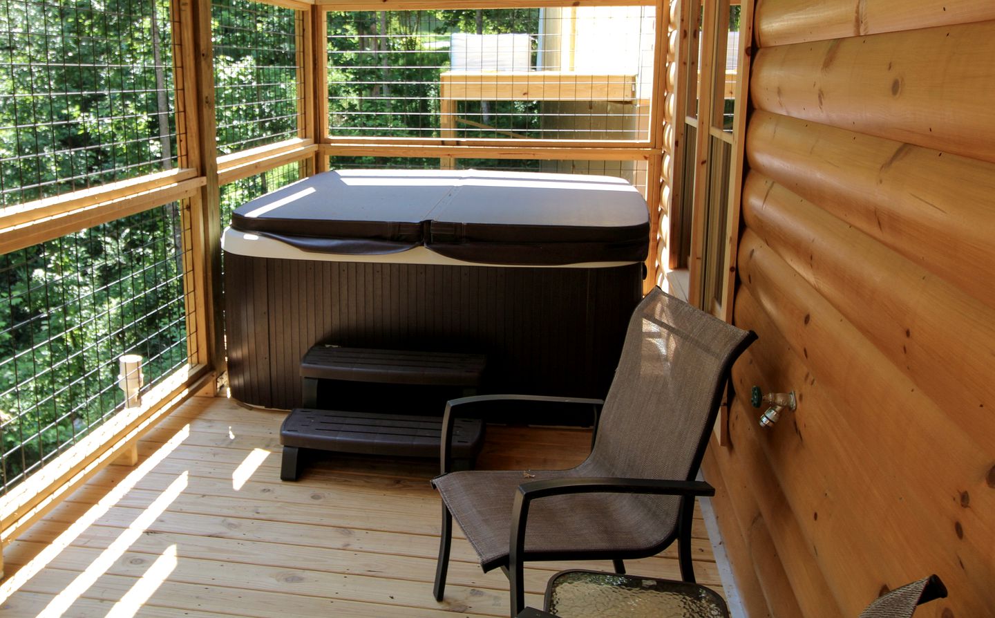 Great Smoky Mountain Glamping Getaway in this Lovely Cabin Rental with Hot Tub in Gatlinburg