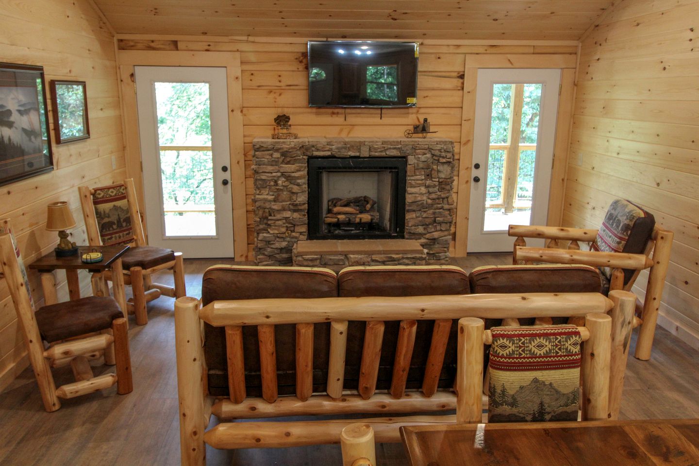Great Smoky Mountain Glamping Getaway in this Lovely Cabin Rental with Hot Tub in Gatlinburg