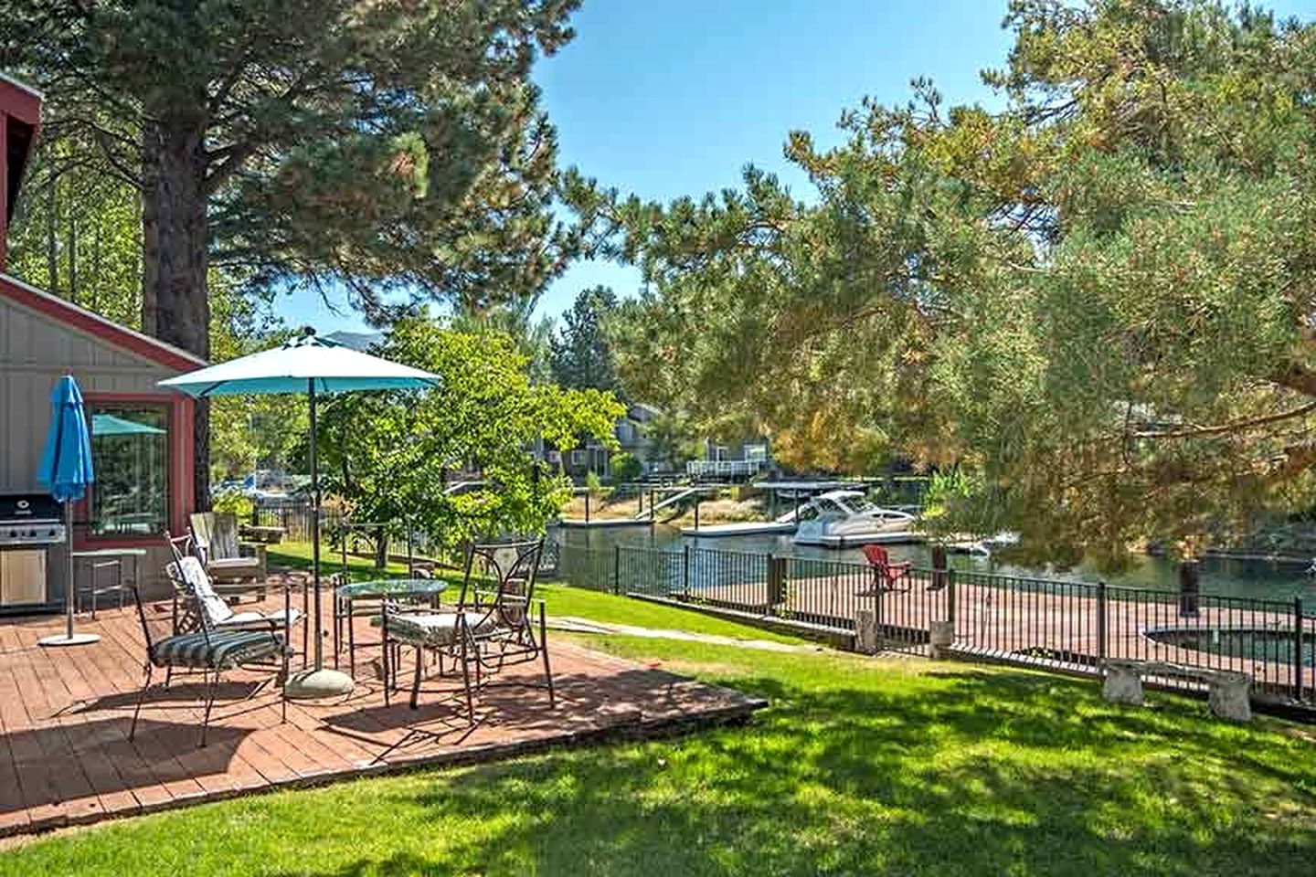 Luxury Waterfront Vacation Rental with Boat Dock and Hot Tub in Tahoe Keys, California