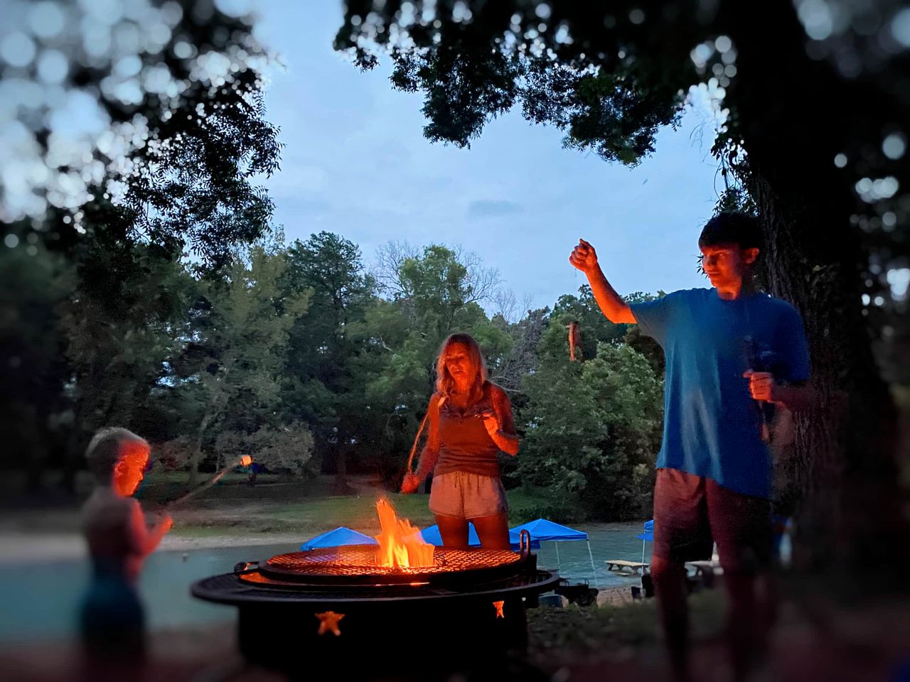 Fun Glamping Destination for All: Luxurious Safari Tent on the San Marcos River near Kingsbury, Texas