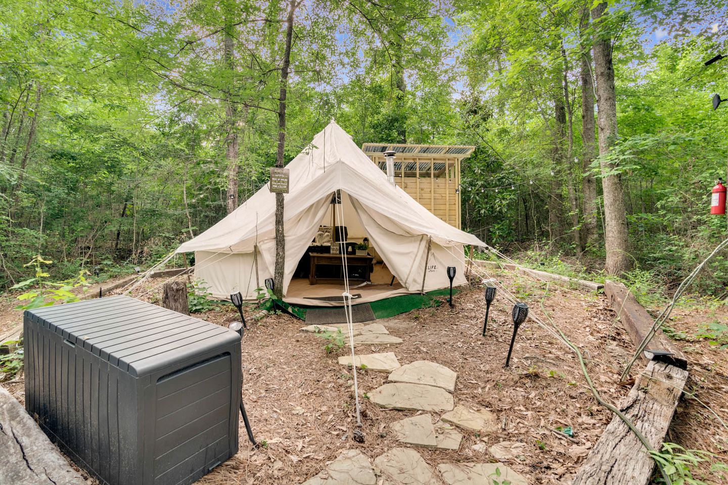 Idyllic Pet-Friendly Bell Tent Rental for Weekend Getaways near Atlanta