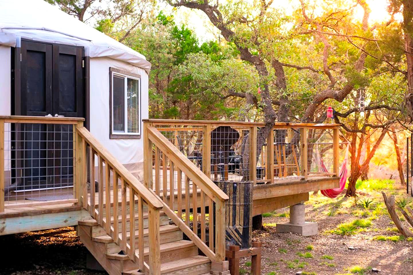 Luxury Yurt Rental Glamping in Texas Hill Country