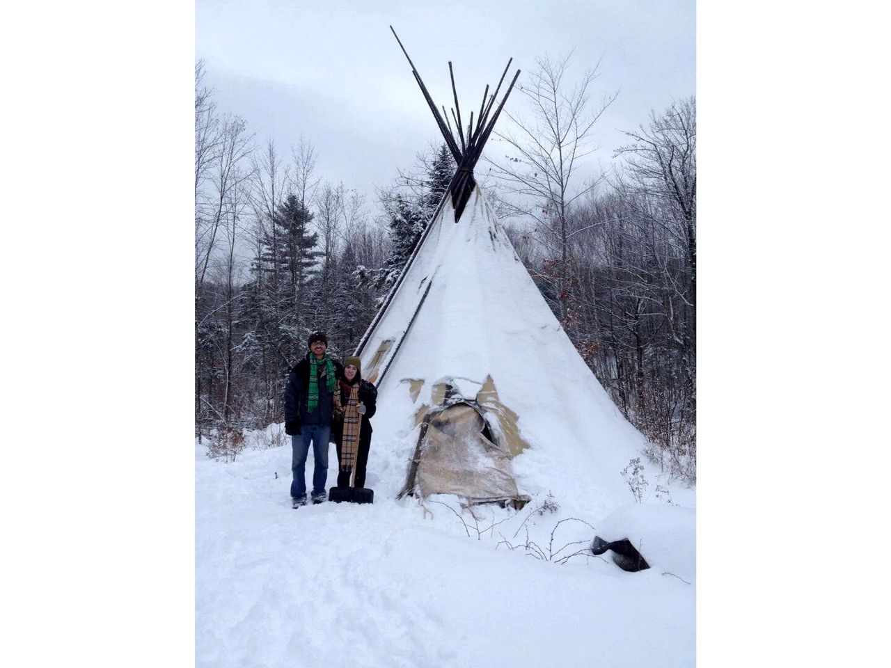 Authentic Tipi Set in the Stunning Woodland of the White Mountain National Forest, New Hampshire