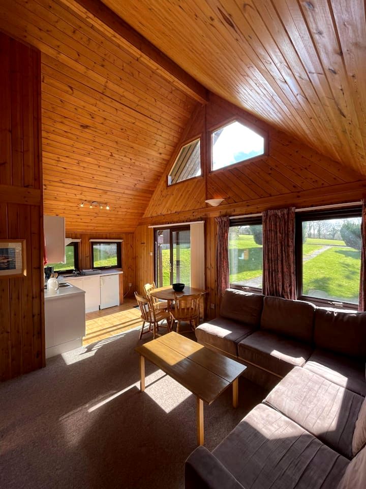 Rustic Wooden Cabin with Swimming Pool in Helstone, England