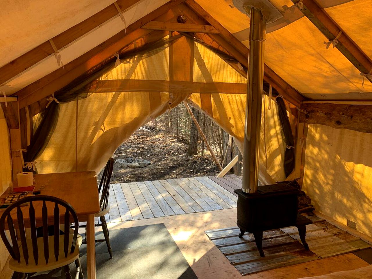 Rustic Quebec Camping Tent for Weekend Getaways from Montreal
